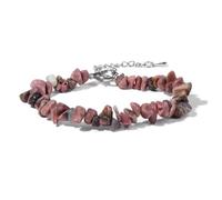 Bracciale in cristallo di quarzo in pietra irregolare con chip perline Gioielli ametiste Acquamarine Citrini Braccialetti for donna(11 Rhodolite)