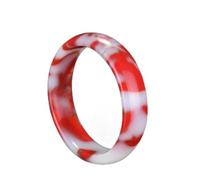 Bracciale in giada naturale, braccialetto rosso e bianco di sangue di pollo, fiore galleggiante grande braccialetto di giada rossa, regalo di compleanno per madre Lucky Stone rappresenta fino a