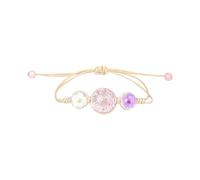 Bracciale in gomma nero gioielli Dried Flower Hand Woven Regolabile Bracelet Student Couple Friend Birthday Bracciale per (D, taglia unica)