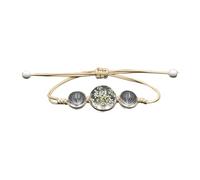 Bracciale in gomma nero gioielli Dried Flower Hand Woven Regolabile Bracelet Student Couple Friend Birthday Bracciale per bracciale (B, taglia unica)