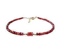Bracciale in granato del Mozambico da 3 mm con perline a forma di rondella e taglio sfaccettato, chiusura regolabile in argento placcato, da 7 pollici, per uomo e donna | LK_STACK_04775