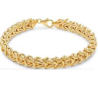 Bracciale In Maglia A Scatola Byzantine In Oro Giallo 14K 2Mm-7Mm 7.5"-9"