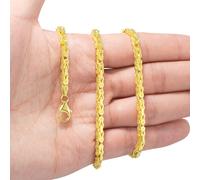 Bracciale In Maglia A Scatola Byzantine In Oro Giallo 14K 2Mm-7Mm 7.5"-9"