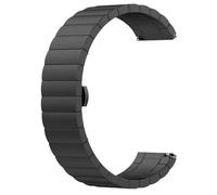 Bracciale in Metallo da Uomo e Donna con Cinturino in Acciaio Inossidabile da 22 mm 20 mm 18 mm(Black,18mm)