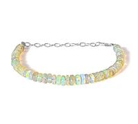 Bracciale in opale autentico, braccialetto con opale etiope, braccialetto con opale di fuoco naturale, braccialetto di perle di opale etiope, braccialetto di opale, gioielli in opale