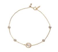 Bracciale in oro 9 K/14 K/18 K con pietra di luna ovale classica