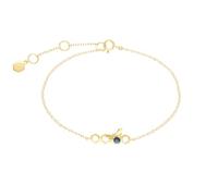 Bracciale in oro giallo 9 kt con zaffiro ispirato a nido d'ape