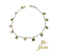 Bracciale in ORO GIALLO con Pendenti Quadrifoglio 18 KT 750% List. 325€