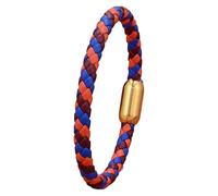 Bracciale In Pelle Intrecciata Da Uomo, Bracciale In Pelle Intrecciata Multicolore Alla Moda Con Chiusura Magnetica, Braccialetto Unisex Intrecciato A Mano, Regalo Di Compleanno Per Uomo, Ragazzo, L