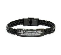 Bracciale in pelle intrecciata del bibliotecario della mamma, regali di mamma, perfetto per i regali del bibliotecario, sono una mamma bibliotecaria. Proprio come una mamma normale tranne molto più
