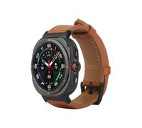 Bracciale in pelle - JUSTIN - Senza tempo - Pelle vera - Marrone - Compatibile con Samsung Galaxy Watch Ultra (2024/2025)