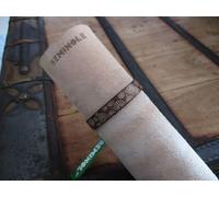 bracciale in pelle marrone polsino fatto a mano braccialetto in cuoio surfista