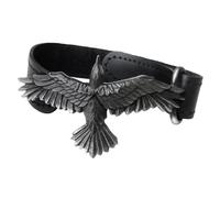 Bracciale In Pelle Nero Alchemy Gothic Consort - Nuovo Di Zecca