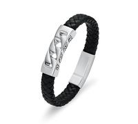 Bracciale in pelle per ceneri, in acciaio inossidabile, con maglie cubane, per uomini e donne, braccialetto in pelle intrecciata, per contenere le ceneri della persona cara, regalo commemorativo,