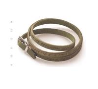 BRACCIALE IN PELLE TRE GIRI "AVE MARIA" DISPONIBILE IN VARI COLORI.MADE IN ITALY. (CELESTE)