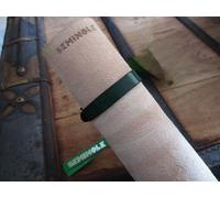 bracciale in pelle verde polsino braccialetto in cuoio verde tennis surfista