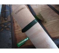 bracciale in pelle verde polsino braccialetto in cuoio verde tennis surfista