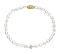 Bracciale In Perle Di Semi E Fiori In Oro 9 Carati Elements Gold GB531W