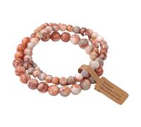 Bracciale in pietra -3 pezzi Braccialetti con perline in pietra naturale Set per uomo Donna Bracciale multistrato con avventurina e agata Bracciale con ciondoli Coppia Gioielli di amicizia, Rete ros