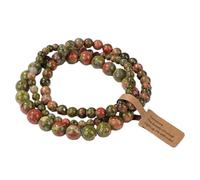 Bracciale in Pietra -3 Pezzi Set di Braccialetti con Perline in Pietra Naturale per Uomo Donna Bracciale con ciondoli Multistrato in avventurina e Agata Coppia Gioielli di Amicizia, Unakite, Taglia