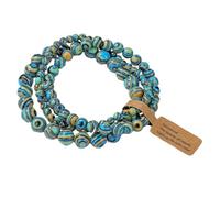 Bracciale in pietra -3 pezzi Set di braccialetti con perline in pietra naturale per uomo Donna Bracciale con ciondoli in agata avventurina multistrato Gioielli per amicizia di coppia, Malachite, Tag