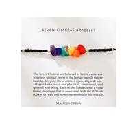 Bracciale in pietra a sette colori, design semplice e delicato, adatto per tutte le occasioni, Taglia unica, Cristallo artificiale, Nessuna pietra preziosa
