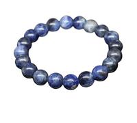 Bracciale in pietra Ametista Quarzo rosa Ossidiana Agata Perline Gioielli for uomo Donna(10mm,Blue Sodalite)