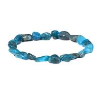 Bracciale in Pietra - Bracciale in Pietra di Ghiaia Irregolare 6-8mm Braccialetti con Perline di Agat Occhio di Tigre Naturale Bracciale Yoga Elasticizzato per Gioielli da Uomo Donna,Apatite,Taglia