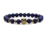 Bracciale in Pietra, Braccialetto di Perline di Pietra Naturale, Poi Agata Lapis Lapis Lazuli Braccialetti per Perle di golfuli di Bracciale Elastico, Gioielli di Abbigliamento Personalizzati