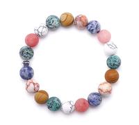 Bracciale in Pietra, Braccialetto in Rilievo in Pietra Naturale, Bracciale in Pietra glassata Naturale da 10 mm è Come l'acqua dell'Acqua Che immergono Gioielli con Bracciale più vivido,