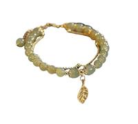 Bracciale in pietra con perline elastiche ciondolo a forma di fiore del mughetto for gioielli da donna(50124)