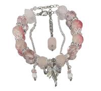 Bracciale in pietra con perline elastiche ciondolo a forma di fiore del mughetto for gioielli da donna(50067)