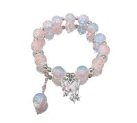 Bracciale in pietra con perline elastiche ciondolo a forma di fiore del mughetto for gioielli da donna(50069)