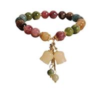 Bracciale in pietra con perline elastiche ciondolo a forma di fiore del mughetto for gioielli da donna(50609)