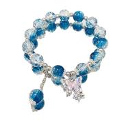 Bracciale in pietra con perline elastiche ciondolo a forma di fiore del mughetto for gioielli da donna(50070)