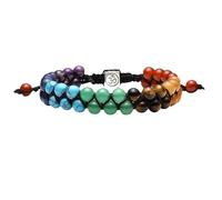 Bracciale in pietra naturale, Bracciale regolabile, Bracciale in pietra naturale tessuto a mano, Braccialetto di pietra grezza di Boemia, Un regalo di lusso leggero per il compleanno del tuo uomo, Un