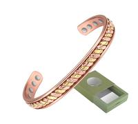 Bracciale in rame bicolore oro e oro rosa magnetico braccialetti braccialetti per le donne, Rame