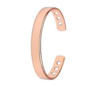 Bracciale in rame - Gioielli rigidi magnetici regolabili in oro rosa, Braccialetti magnetici per uomo e donna, Bracciale per terapia in metallo puro, Guanto di energia biomagnetica non sessuale