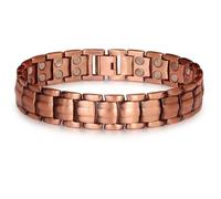 Bracciale in Rame per Uomo, Bracciale Magnetico Puro Rame Regolabile | Rame ad alta purezza, design robusto resistente allo scolorimento, look metallizzato opaco e vestibilità comoda