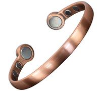 Bracciale in rame puro con 6 potenti magneti, idea regalo bracciale magnetico uomo donna, ottimo regalo di compleanno, bracciale unisex + scatola regalo (polso 16,5-19,5 cm)