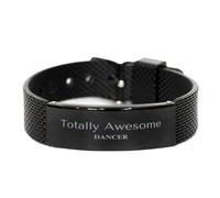 Bracciale in rete di squali neri unici per ballerini - Totalmente fantastico per ispirare la fiducia e regali unici per gli appassionati di danza per compleanni e vacanze, zinco placcato in argento,