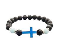 Bracciale in roccia vulcanica, da uomo e da donna, con perline in pietra vulcanica, squisiti gioielli in pietra naturale, braccialetti con perline alla per famiglie, amici, amanti vacanze, Refer