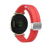 Bracciale in silicone da 14 mm for orologio da polso for Garmin Lily 2 da donna(Red Silver)