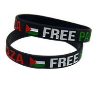 Bracciale in Silicone Palestina 2 Pezzi Bracciale in Silicone Con Bandiera Della Palestina Per Uomo Bracciali Unisex Palestina