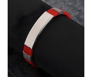 Bracciale in silicone - Rosso KP22752