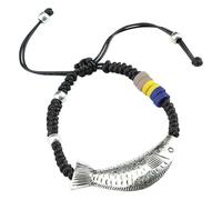 Bracciale in stile etnico intrecciato a mano con perline di vetro - Accessori di gioielleria bohémien da donna(yellow)