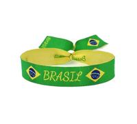 Bracciale in tessuto Bandiera del Brasile | Regolabile | Bracciale Verde-Amarela per mostrare il tuo orgoglio | Supporto alla Canarinha e Simbolo di Gioia | Regalo per Brasiliani, Standart, N/D, N/D
