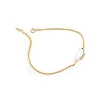 Bracciale in vero oro 9 carati 375 con gocce di opale multicolore, classico bracciale in oro giallo 9 carati con moissanite