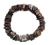 Bracciale indonesiano di Perline di Legno di agar Dalagan con Quattro dei Guardiani