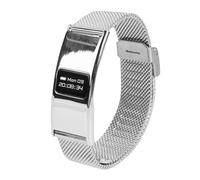 Bracciale Intelligente, Bluetooth 5.3 33mAh 2,8 Mm Tracker di Salute Sottile in Resina in Lega di Zinco con Rilevamento del Sonno e Gestione del Ciclo Mestruale Fascia Fitness (SILVER)